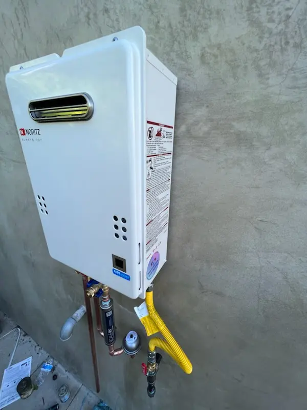 Tankless water heater installation for Faxon Court homes